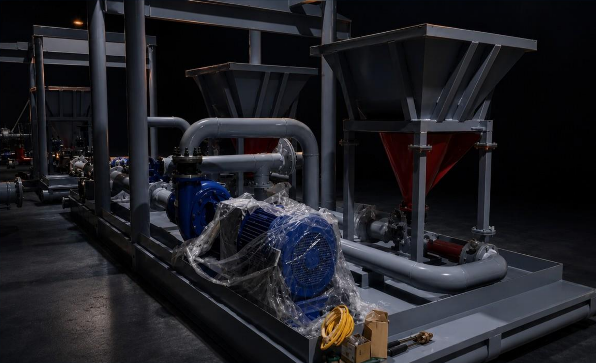 Completed super sack handling system